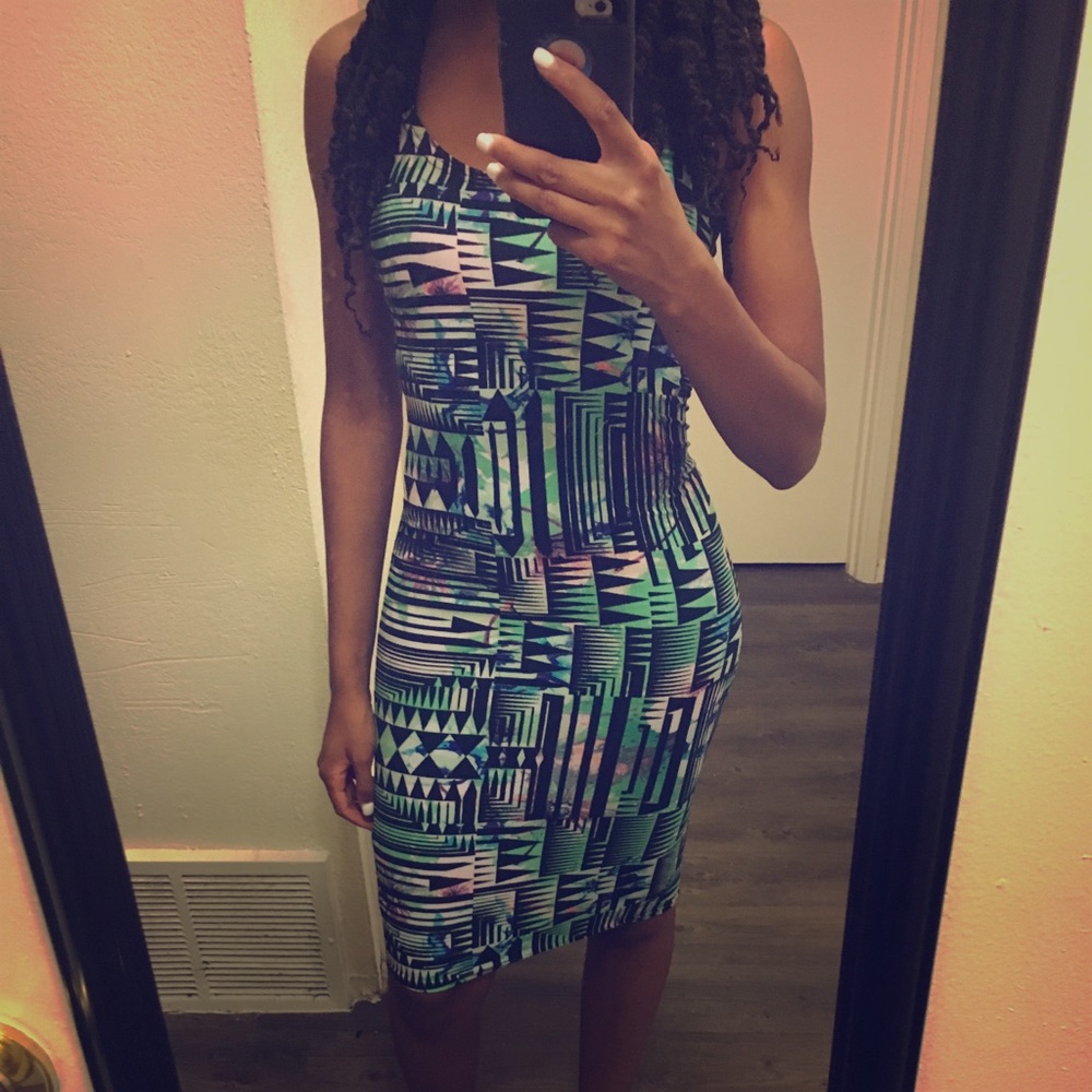 Tribal Print Bodycon Dress
